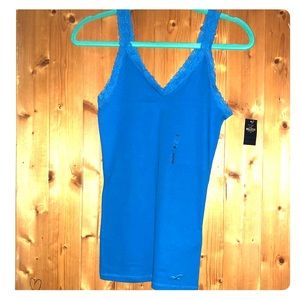 Hollister blue tank top NWT